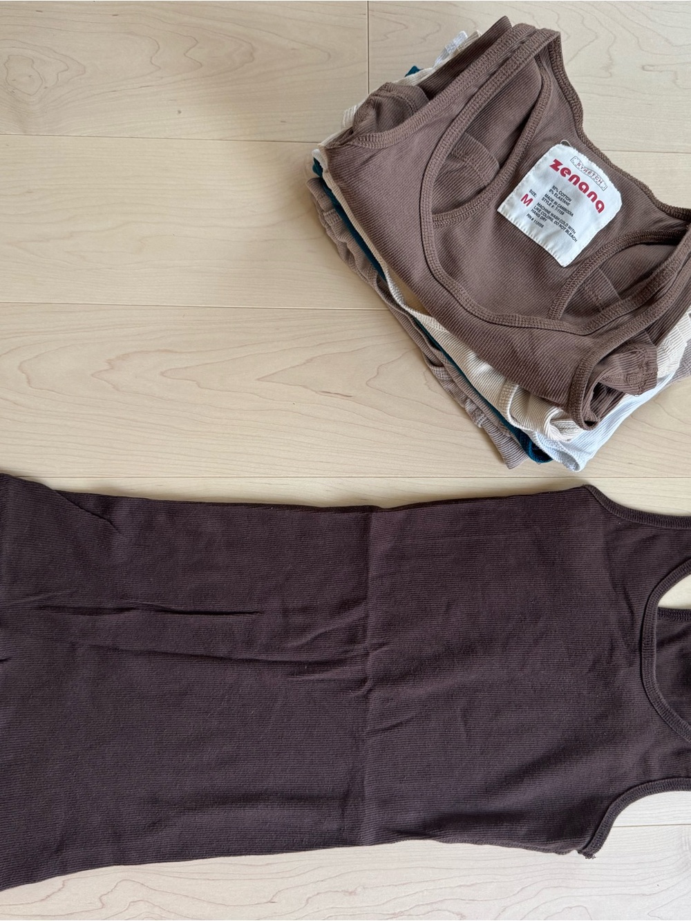 Zenana Ribbed Tank Tops - Multi Neutral Colors - Picture 5 of 7